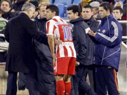 Sergio 'Kun' Agüero se lesionó el pasado sábado en el duelo ante el Zaragoza. EFE  /