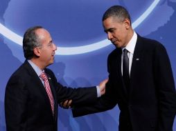 Felipe Calderón estará viajando a EU para reunirse con Obama el 3 de marzo. EFE  /