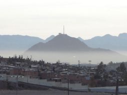 Ciudad de Chihuahua durante un episodio de inversión térmica. ID  /