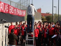 Jugadores y cuerpo técnico del Atlas posan para la fotografía oficial del torneo. A. CAMACHO  /