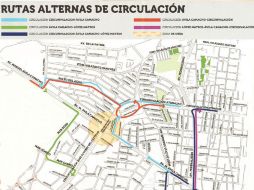 Mapa de las rutas alternativas. ESPECIAL  /