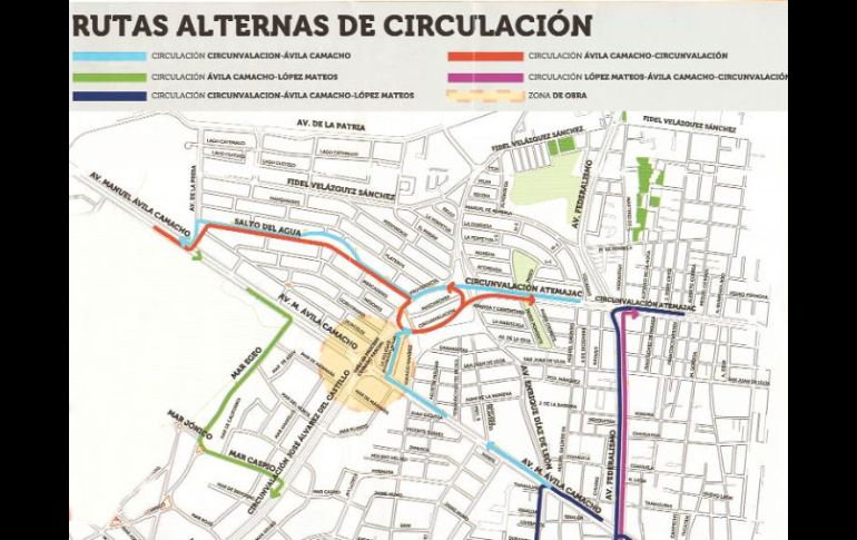 Mapa de las rutas alternativas. ESPECIAL  /