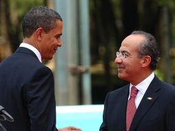 Los presidentes de Estados Unidos y México, Barack Obama y Felipe Calderón, se reunirán en Washington el 3 de marzo. ARCHIVO  /
