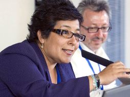 Nubia Macías participó en el primer Encuentro de librerías y editoriales independientes iberoamericanas. EFE  /