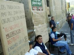 Trabajadores del INAH se manifiestan ante las decisiones del director general.A.HINOJOSA  /