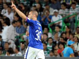 El argentino anota en dos ocasiones para convertirse en la figura del equipo celeste. MEXSPORT  /