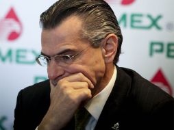 El director de Pemex, Juan José Suárez Coppel, durante la promoción de los Contratos Integrales de Exploración. EL UNIVERSAL  /