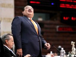 El presidente de la Cámara de Diputados, Jorge Carlos Ramírez, en la sesión de este jueves en San Lázaro. EL UNIVERSAL  /