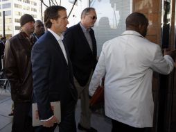 Drew Brees, mariscal de Nueva Orleáns, entra al lugar donde se reunieron el sindicato, el mediador y los 32 dueños. AP  /