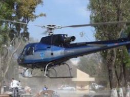 Mediante el helicóptero de Protección Civil, dos de las víctimas fueron trasladadas a la capital del Estado. ARCHIVO  /