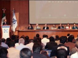 Unos 300 militantes fueron convocados para revisar asuntos del partido.  Imagen tomada de Twitter @accionacional. ESPECIAL  /