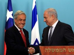 Moreno habló en Jordania, durante la visita que el presidente Sebastián Piñera realizó a al país.Piñera (i), Netanyahu (d).REUTERS  /