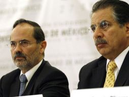 En la imagen, Gustavo Madero y Jesús Ortega, líderes del PAN y el PRD, respectivamente. EL UNIVERSAL  /