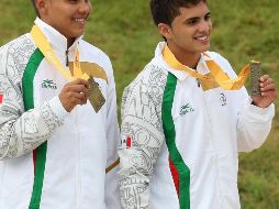Ivan Garcia y German Sanchez con medalla de oro durante el dia 7 de los Juegos Centroamericanos 2010. MEXSPORT  /