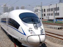 El tren Hexie,pieza de la exhibición, corre a 500 kilómetros por hora. Foto:Juegos Olímpicos Beijing 2008 EN.BEIJING2008  /