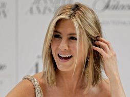La actriz Jennifer Aniston presentó en México su nuevo perfume. AFP  /