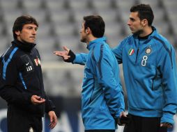 El Inter de Milán buscará la gesta hoy, en Munich. AFP  /