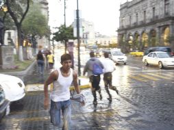 La intensidad de la lluvia fue considerada de leve a moderada. E. PACHECO  /