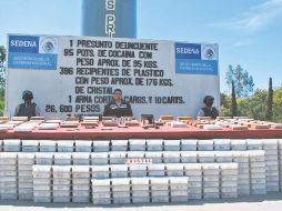 Más de 176 kilogramos de crystal y 95 kilogramos de cocaína fueron incautados en Tijuana. EL UNIVERSAL  /