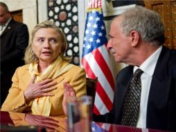 Hillary Clinton en conferencia en Túnez. REUTERS  /