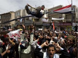 Protestas del pueblo yemení en contra del presidente Ali Abdullah Saleh. AFP  /