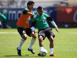 El futbolista Edgar Pacheco durante la sesión de entrenamiento de la Sub-22. MEXSPORT  /
