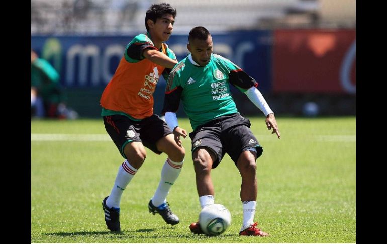 El futbolista Edgar Pacheco durante la sesión de entrenamiento de la Sub-22. MEXSPORT  /