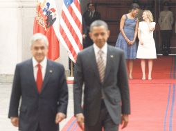 Sebastián Piñera y Barack Obama, en el Palacio de La Moneda, en Santiago. AP  /