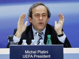 Michel Platini, en una conferencia de prensa. REUTERS  /