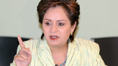 Patricia Espinosa habla durante la inauguración del ''Diálogo Internacional, Poniendo en Marcha Los Acuerdos de Cancún''. EFE  /