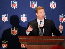 Roger Goodell, comisionado de la NFL, durante una conferencia de prensa. AP  /