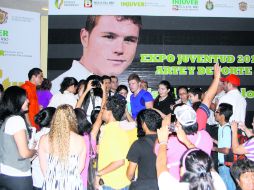“Canelo” estuvo ayer en Expo Juventud 2011, en Boca del Río, Veracruz. CORTESÍA CANELO PROMOTIONS  /