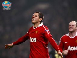 Javier Hernández supera a Rooney en las votaciones del Jugador del Mes. MEXPORT  /