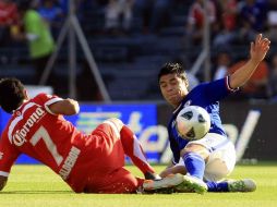 Gonzalo Pineda durante el encuentro con Toluca. MEXSPORT  /
