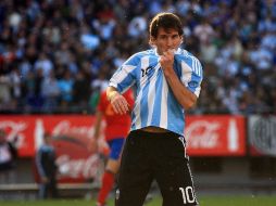 Lionel Messi durante un partido amistoso contra España en 2010. MEXSPORT  /