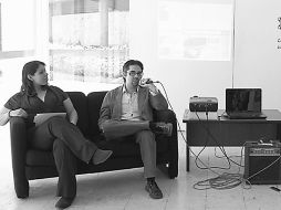 Cony de la Cruz, Rafael Castillo Camacho, integrantes de El Faro Cultural.ESPECIAL  /