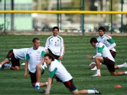 Los jugadores de la Selección mexicana se prepararon para el partido en San Diego. MEXSPORT  /