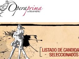Los 20 seleccionados pondrán en manifiesto su talento en Ópera Prima en Movimiento. ESPECIAL  /
