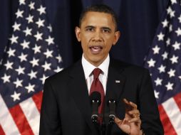Durante su discurso, Barack Obama insistió en que Gadhafi debe dejar el poder. REUTERS  /