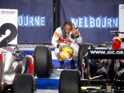 La rivalidad entre Hamilton (en la foto) y Alonso empezó desde que el británico debutó en Fórmula Uno en 2007. EFE  /