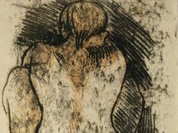 El nombre de la obra es ''La mujer tahitiana agachada'' y fue calificada por el artista como un experimento. EFE  /