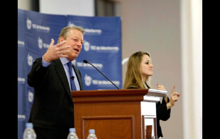 Al Gore impartió ayer la conferencia inaugural en el Tecnológico de Monterrey, Campus Guadalajara. E. PACHECO  /