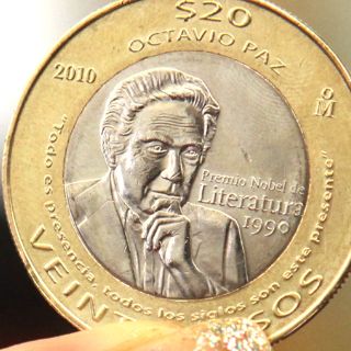 Octavio Paz en una moneda