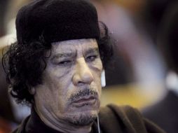 Muamar Gadhafi durante su discurso ante la Asamblea General de la ONU, en Nueva York. ESPECIAL  /