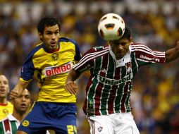 El futbolista de las Águilas, Daniel Márquez, en el partido contra el Gum de Fluminense, durante la Copa Libertadores. MEXSPORT  /