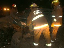 Elementos de Protección Civil informaron que el choque se registró la noche del día lunes. O. RUVALCABA  /