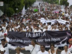 Un numeroso contingente inició la marcha en Cuernavaca, Morelos. NTX  /