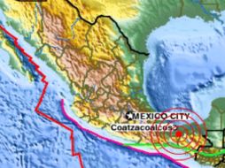 Reportes inmediatos ubicaron el epicentro en el estado de Veracruz. ESPECIAL  /