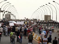 Manifestación en la plaza Tahrir de Bagdad. AFP  /