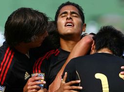 Los jugadores de la Selección Mexicana Sub 20, celebran su triunfo ante Panamá. MEXSPORT  /